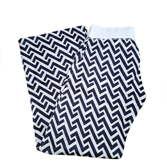 Women's Blue & White Linen Beach Pants Wide-leg Tie Waist Sizes S,M,L - Picture 6 of 7